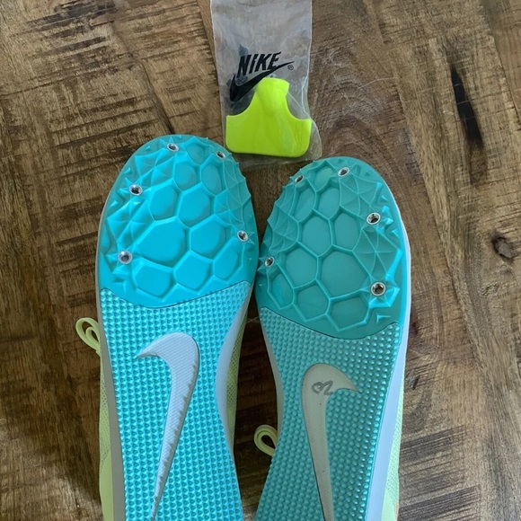 Nike Zoom Rival D Men Track Racing Spikes 10 Barely Volt Green Sz 12 907566-700 - Picture 7 of 10